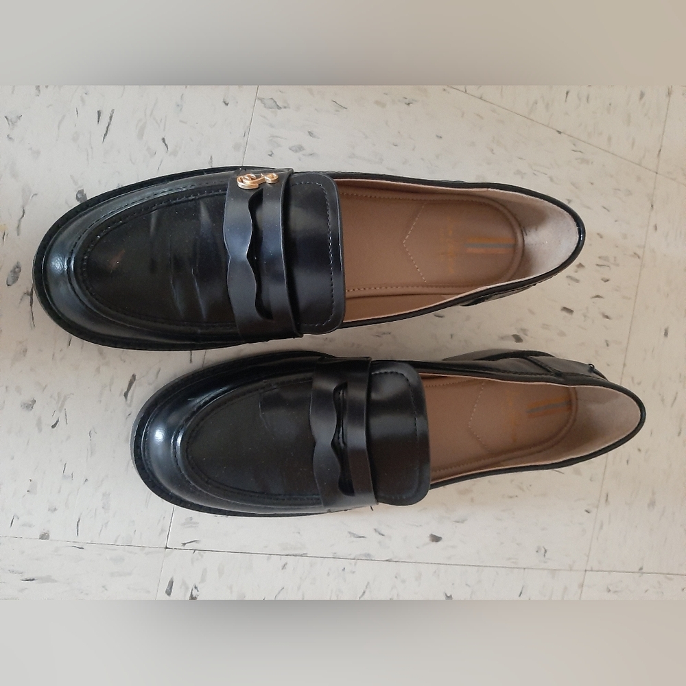 Sam Edelman Black Leather Loafers (Colin)